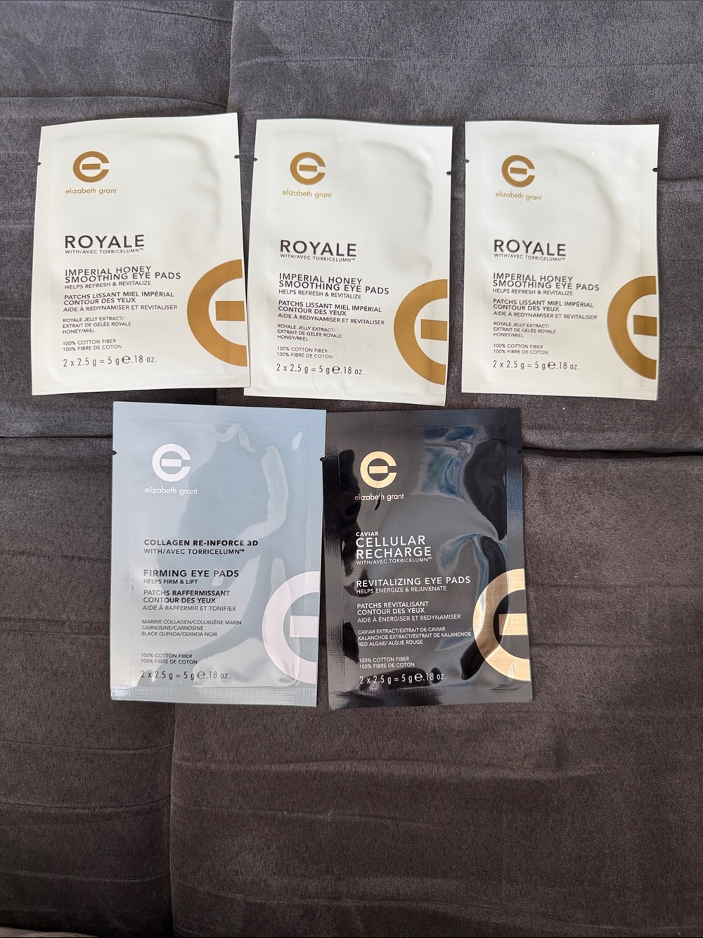 Elizabeth Grant Royale & Cellular Eye Mask Pack — White, Gold, Black, Light Blue